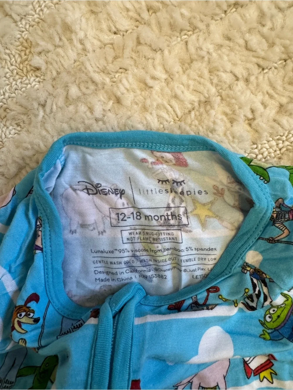 Disney Little Sleepies Blue Toy Story Zippy